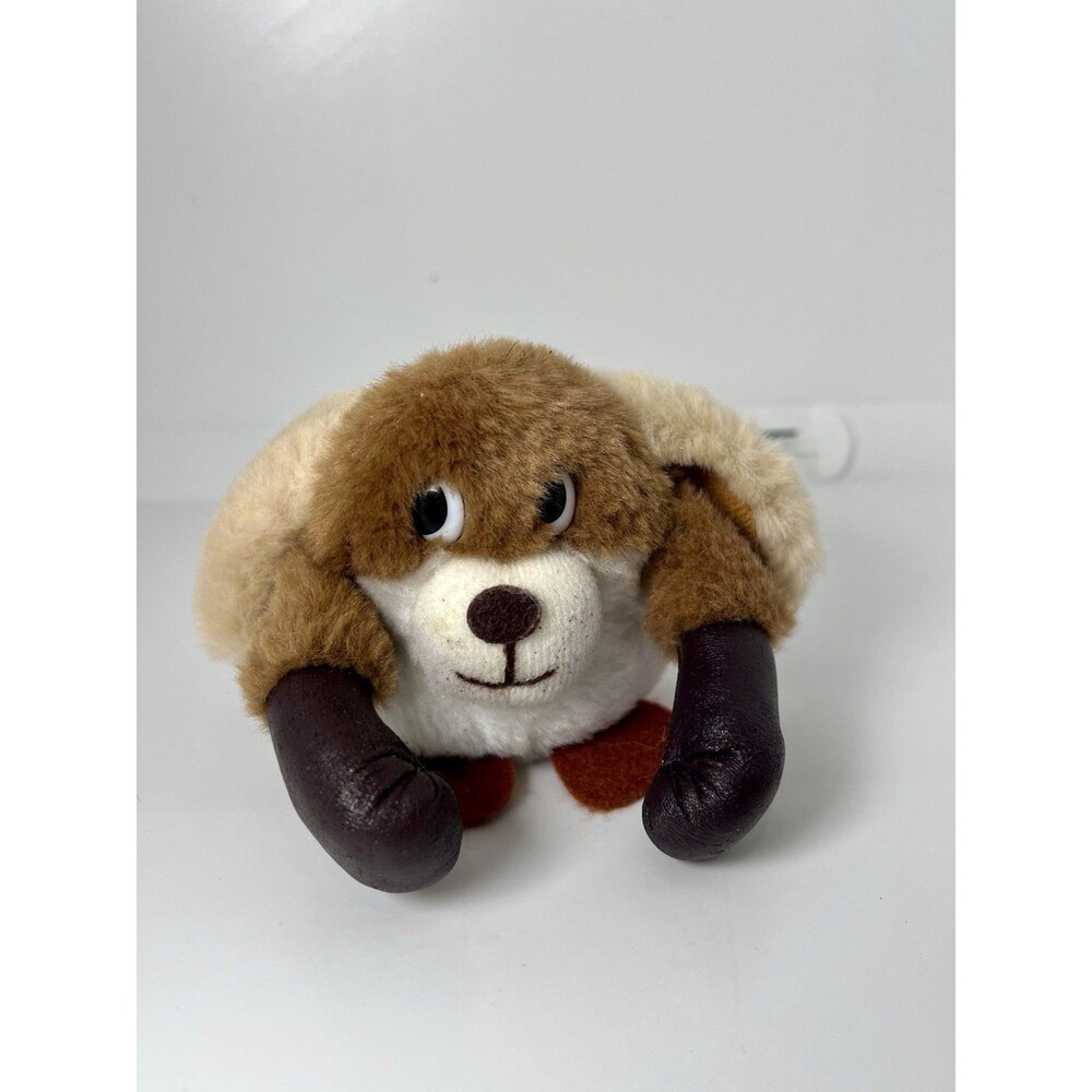 Vintage Russ‎ Luv Pets Dog 6" Plush Boxing Gloves Round
